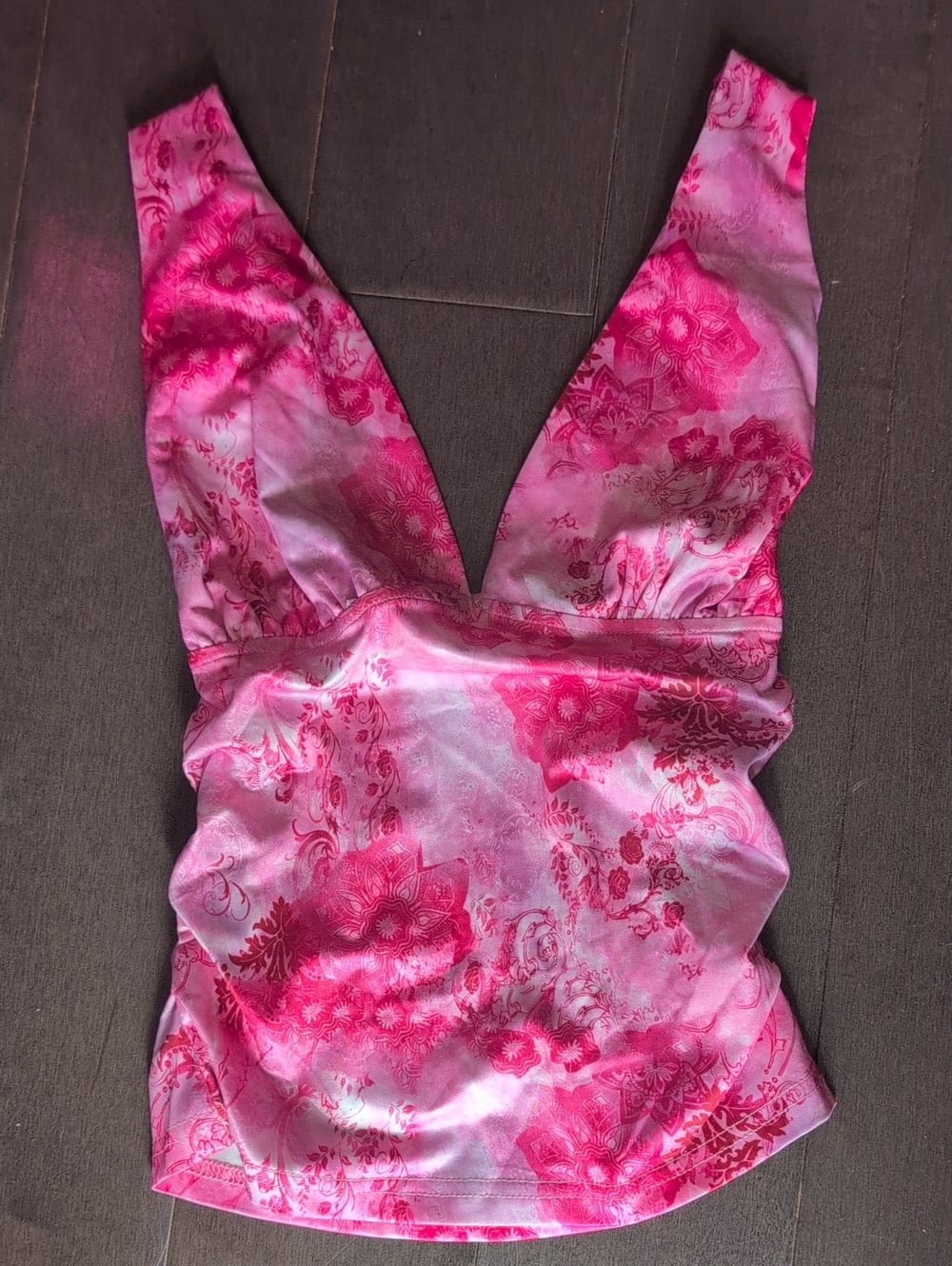 Ladies Pink Satin Cami Top
